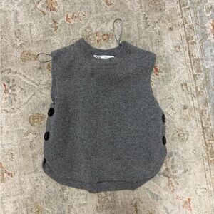 Zara Grey Crewneck Knit Sweater